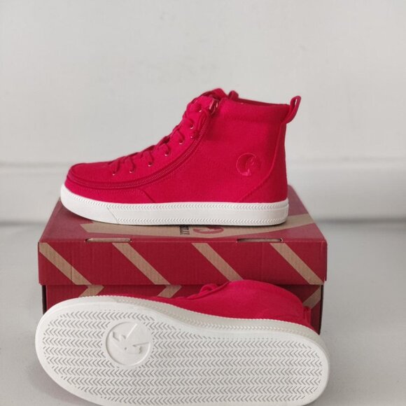 NEW Billy Footwear Womens Sneaker High Top Zip Up Red Adaptive Size 6 M BY335 - Picture 4 of 5